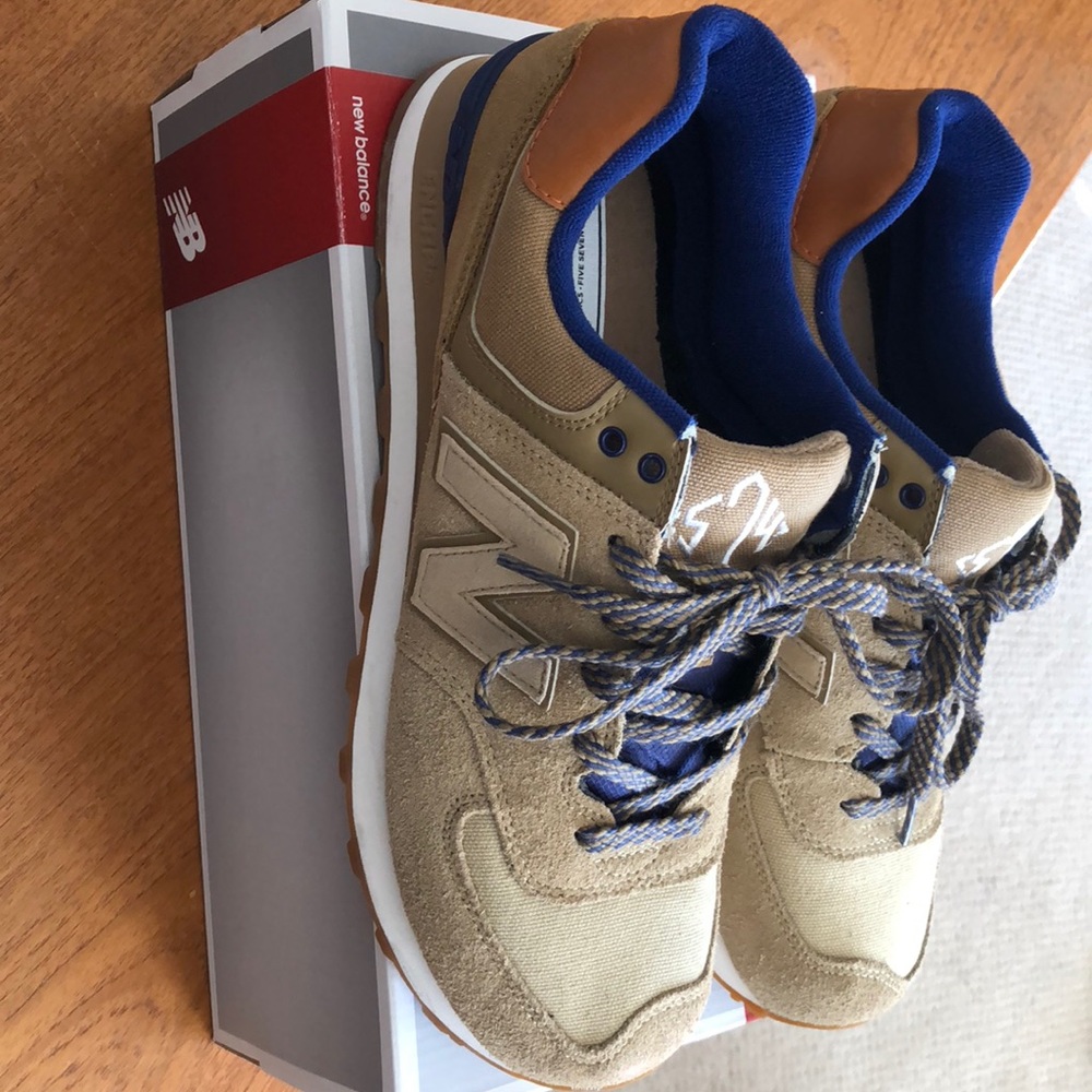 Authentic New Balance 574 Sneakers (Tan)